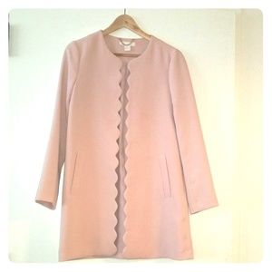 Ladies light pink, scallop edge jacket